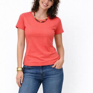 Faded Glory - Coral Basic Tee - Womens M (8-10)